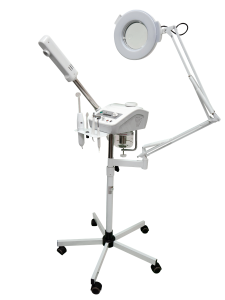 Aromatherapy Ozone Facial Steamer  5 Diopter Magnifiying Lamp w/ High Frequency and Galvanic-NEW DESIGN 